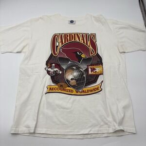 Vintage 1993 College Concepts Cardinals NFL T Shirt Men Size L White Graphic